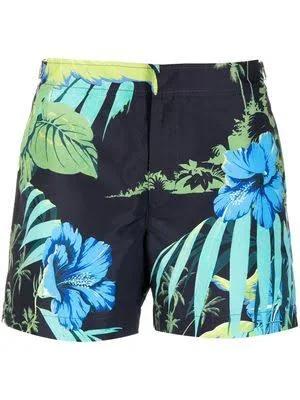 Orlebar Brown - All-Over Tropical-Print Swim Shorts - Men - Polyamide/Polyester/Spandex/Elastane - 32 - Blue