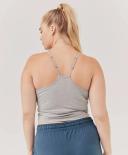 P A C T Womens Organic Shelf Bra Cropped Camisole in Heather Grey | Size Small | Fair Trade