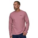 Patagonia P-6 Logo Long Sleeve T-Shirt Pink Black Blue - XS