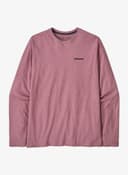 Patagonia P-6 Logo Long Sleeve T-Shirt Pink Black Blue - XS