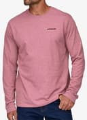 Patagonia P-6 Logo Long Sleeve T-Shirt Pink Black Blue - XS