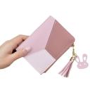 Patchwork Tassel Women Wallet Short Zipper Large Capacity Coin Purse Casual Brief Card Holder Pocket Clutch Bag