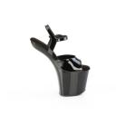 Pleaser CRAZE-809 8" Heelless, 3" PF Ankle Strap Sandal - Blk Faux Leather/Blk Matte, 14