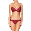 Pleasure State My Fit Lace Graduated Push Up Plunge Bra in Sagebrush Green Sage 10 A