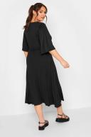 Plus Size Limited Collection Curve Black Wrap Midi Dress Size 24 | Women's Plus Size and Curve Fashion