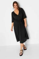Plus Size Limited Collection Curve Black Wrap Midi Dress Size 24 | Women's Plus Size and Curve Fashion