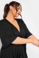 Plus Size Limited Collection Curve Black Wrap Midi Dress Size 24 | Women's Plus Size and Curve Fashion