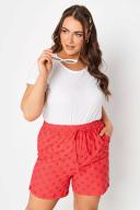 Plus Size Limited Collection Curve Coral Orange Broderie Anglaise Shorts Size 20 | Women's Plus Size and Curve Fashion