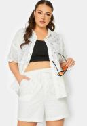 Plus Size Limited Collection Curve White Broderie Anglaise Shorts Size 30-32 | Women's Plus Size and Curve Fashion