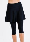 Plus Size Plus Size Flared Swim Skort With Capri Leggings UPF 50+ | Black | by Calypsa |