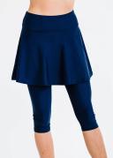 Plus Size Plus Size Flared Swim Skort With Capri Leggings UPF 50+ | Black | by Calypsa |