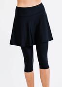 Plus Size Plus Size Flared Swim Skort With Capri Leggings UPF 50+ | Black | by Calypsa |