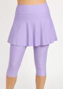 Plus Size Plus Size Flared Swim Skort With Capri Leggings UPF 50+ | Lavender | by Calypsa |