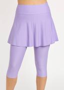 Plus Size Plus Size Flared Swim Skort With Capri Leggings UPF 50+ | Lavender | by Calypsa |