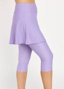 Plus Size Plus Size Flared Swim Skort With Capri Leggings UPF 50+ | Lavender | by Calypsa |