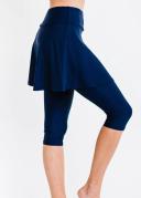 Plus Size Plus Size Flared Swim Skort With Capri Leggings UPF 50+ | Navy | by Calypsa |