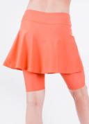 Plus Size Plus Size Women's Swim Skirt: Mid-Thigh Swim Skirt With Knee Length Leggings UPF 50+ | Coral | by Calypsa |