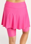 Plus Size Plus Size Women's Swim Skirt: Mid-Thigh Swim Skirt With Knee Length Leggings UPF 50+ | Magenta | by Calypsa |