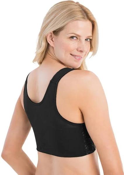 Plus Size Women's Front Close Wireless Posture Bra by Comfort Choice in Black (Size 48 D)