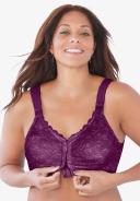 Plus Size Women's Front Close Wireless Posture Bra by Comfort Choice in Classic Red (Size 42 DDD)