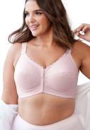 Plus Size Women's Front Close Wireless Posture Bra by Comfort Choice in French Blue Lace (Size 52 B)