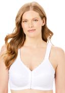 Plus Size Women's Front Close Wireless Posture Bra by Comfort Choice in White (Size 46 DDD)