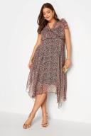 Plus Size Yours Curve Black Floral Hanky Hem Dress Size 30-32 | Women's Plus Size and Curve Fashion