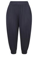 Plus Size Yours Curve Charcoal Grey Cropped Jersey Harem Joggers Size 30-32 | Women's Plus Size and Curve Fashion