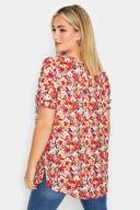 Plus Size Yours Curve Orange Floral Short Sleeve Blouse Size 20 | Women's Plus Size and Curve Fashion