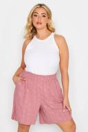 Plus Size Yours Curve Pink Broderie Anglaise Shorts Size 22-24 | Women's Plus Size and Curve Fashion