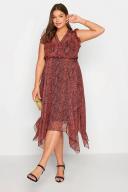 Plus Size Yours Curve Red Animal Print Hanky Hem Dress Size 20 | Women's Plus Size and Curve Fashion