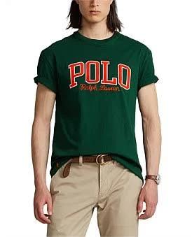 Polo Ralph Lauren - Men's Green T-shirts - Classic Fit Logo Jersey T-Shirt - Size M at The Iconic