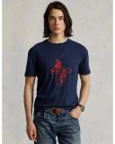 Polo Ralph Lauren - Men's Navy T-shirts - Custom Slim Fit Big Pony Logo T-Shirt - Size M at The Iconic