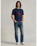 Polo Ralph Lauren - Men's Navy T-shirts - Custom Slim Fit Big Pony Logo T-Shirt - Size M at The Iconic