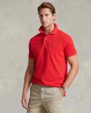 Polo Ralph Lauren - Men's Red Polo Shirts - Custom Slim Fit Mesh Polo Shirt - Size XS at The Iconic