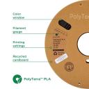 Polymaker PolyTerra PLA Eco Friendly 3D Printing Filament 2.2 lb 2.85mm Diameter, Sapphire Blue Polylactic Acid, Weight 2.2lbs 1.0 kg, 2.85mm PM70829