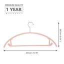 Premium Velvet Hangers (Pack of 50) Heavyduty- Non Slip No Shoulder Bump Suit Hangers - Chrome Hooks,Space Saving Clothes Hangers,Rounded Hangers