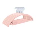Premium Velvet Hangers (Pack of 50) Heavyduty- Non Slip No Shoulder Bump Suit Hangers - Chrome Hooks,Space Saving Clothes Hangers,Rounded Hangers