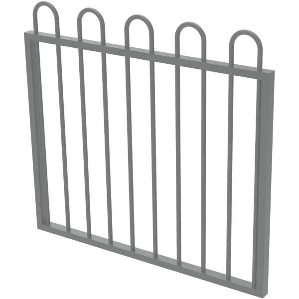ProtectorAl Protector Aluminium 975 x 900mm Loop Top Garden Gate - to Suit Self Closing Hinges - Woodland Grey