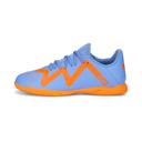 Puma Future Play FG/AG Big Kids' Soccer Cleats Shoes, Blue Glimmer/White/Ultra Orange, 3.5