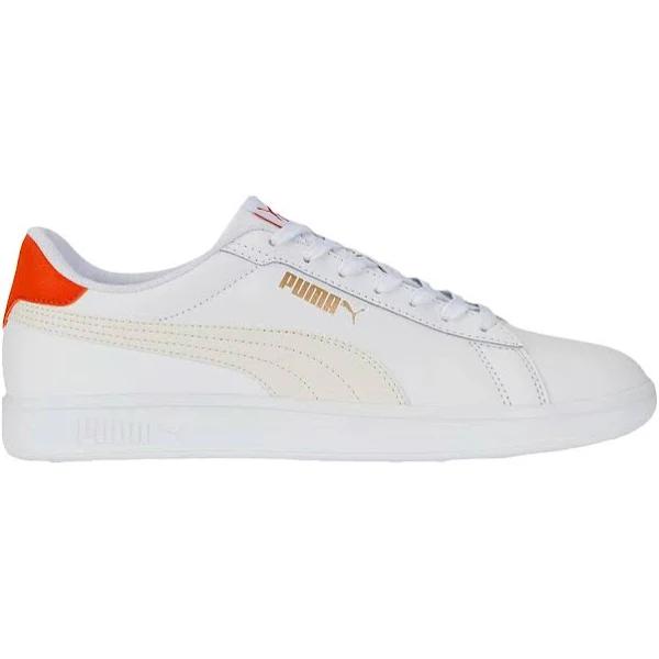 Puma Puma Smash 3.0 L White, Mens/Womens Sneakers, Size US 11 - Color Puma White - Vapor Gray - Chili Pepper
