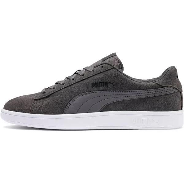 Puma Smash V2 Grey, Mens/Womens Sneakers, Size US 5 - Color Castlerock - Puma Black - Puma White