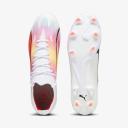 Puma Ultra Ultimate FG/AG Firm Ground Soccer Cleat White/Black/Fire Orchid - Size 4.5
