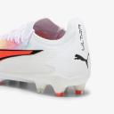 Puma Ultra Ultimate FG/AG Firm Ground Soccer Cleat White/Black/Fire Orchid - Size 4.5