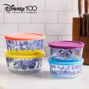 Pyrex 8pcs Glass Food Storage Lock Containers With Lid Hello Kitty / Star Wars / Mickey Mouse Star Wars