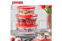 Pyrex 8pcs Glass Food Storage Lock Containers With Lid Hello Kitty / Star Wars / Mickey Mouse Star Wars