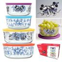 Pyrex 8pcs Glass Food Storage Lock Containers With Lid Hello Kitty / Star Wars / Mickey Mouse Star Wars