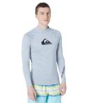 Quiksilver Men's All Time Long Sleeve UPF 50 Rash Guard - Sleet Heather - Swimoutlet.com