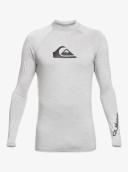 Quiksilver Men's All Time Long Sleeve UPF 50 Rash Guard - Sleet Heather - Swimoutlet.com