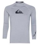 Quiksilver Men's All Time Long Sleeve UPF 50 Rash Guard - Sleet Heather - Swimoutlet.com
